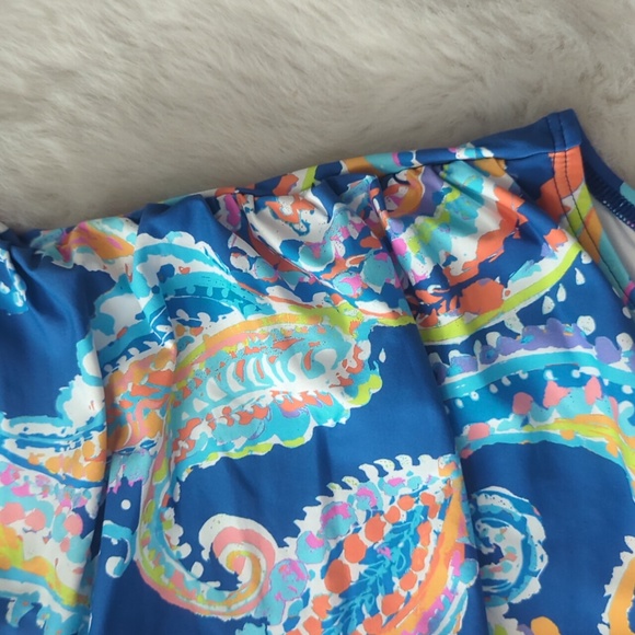 J McLAUGHLIN Blue Watercolor Paisley Koa One-Piece - NWT - Picture 4 of 8